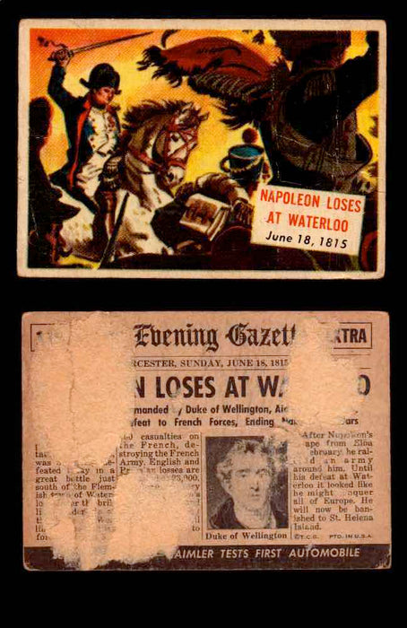 1954 Scoop Newspaper Series 2 Topps Vintage Trading Cards U Pick Singles #78-156 115   Napoleon Loses at Waterloo  - TvMovieCards.com