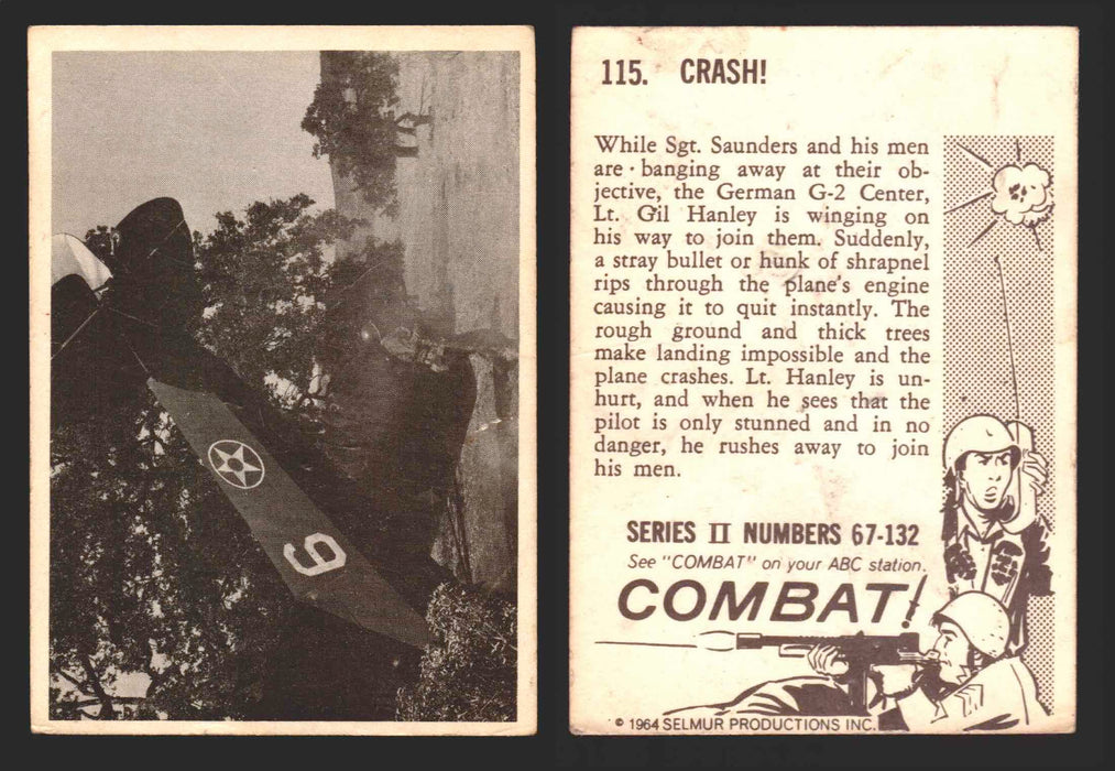 1964 Combat Series II Donruss Selmur Vintage Card You Pick Singles #67-132 115   Crash!  - TvMovieCards.com