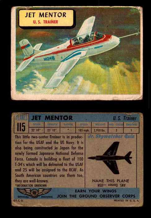 1957 Planes Series II Topps Vintage Card You Pick Singles #61-120 #115  - TvMovieCards.com