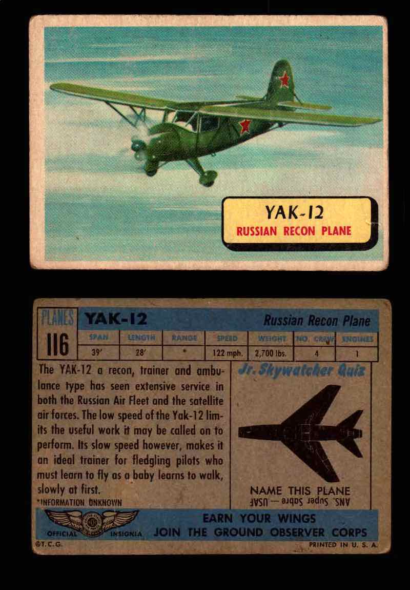 1957 Planes Series II Topps Vintage Card You Pick Singles #61-120 #116  - TvMovieCards.com