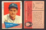 1961 Fleer Baseball Greats Trading Card You Pick Singles #1-#154 VG/EX 116 Eddie Joost  - TvMovieCards.com
