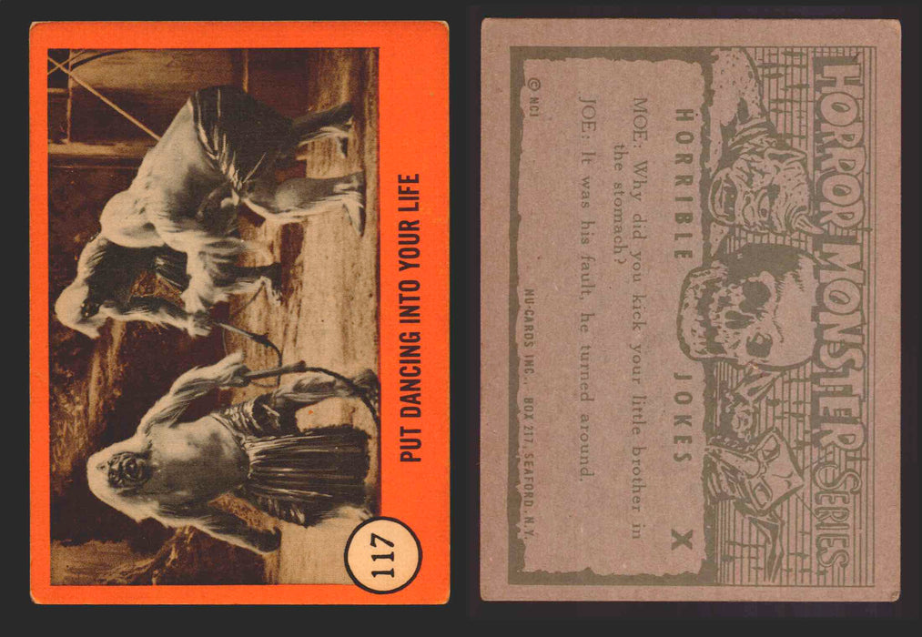 1961 Horror Monsters Series 2 Orange Trading Card You Pick Singles 67-146 NuCard 117   Put Dancing into Your Life  - TvMovieCards.com