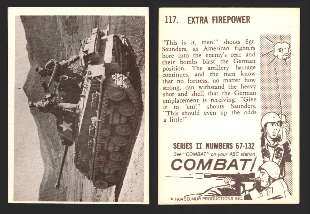 1964 Combat Series II Donruss Selmur Vintage Card You Pick Singles #67-132 117   Extra Firepower  - TvMovieCards.com