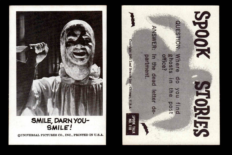 1961 Spook Stories Series 2 Leaf Vintage Trading Cards You Pick Singles #72-#144 #118  - TvMovieCards.com