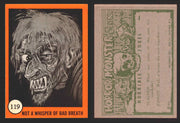 1961 Horror Monsters Series 2 Orange You Pick Trading Card Singles 67-146 NuCard #	119   Not a Whisper of Bad Breath  - TvMovieCards.com