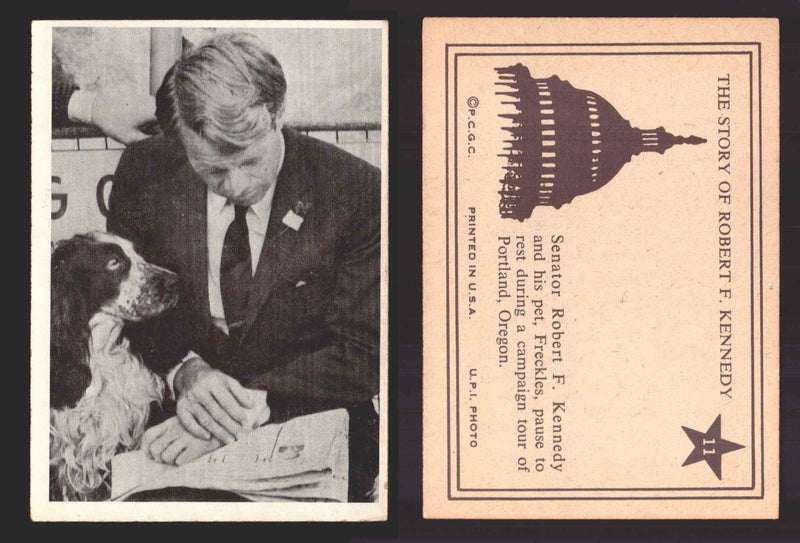 1968 The Story of Robert F. Kennedy JFK PCGC Trading Card You Pick Singles #1-66 #11  - TvMovieCards.com