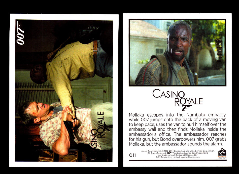 James Bond Archives 2014 Casino Royal Gold Parallel Card You Pick Number #11  - TvMovieCards.com