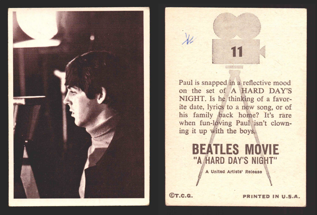 Beatles A Hard Days Night Movie Topps 1964 Vintage Trading Card You Pick Singles #11  - TvMovieCards.com