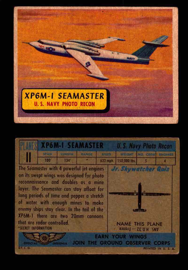 1957 Planes Series I Topps Vintage Card You Pick Singles #1-60 #11  - TvMovieCards.com