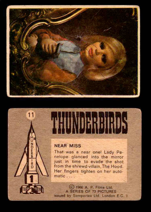 Thunderbirds Vintage Trading Card Singles #1-72 Somportex 1966 #11  - TvMovieCards.com