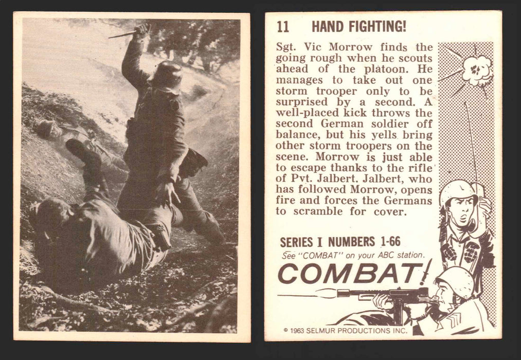 1963 Combat Series I Donruss Selmur Vintage Card You Pick Singles #1-66 11   Hand Fighting  - TvMovieCards.com