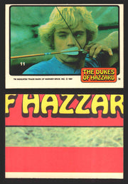 1981 Dukes of Hazzard Sticker Trading Cards You Pick Singles #1-#66 Donruss 11   Bo Duke Shooting Bow & Arrow  - TvMovieCards.com