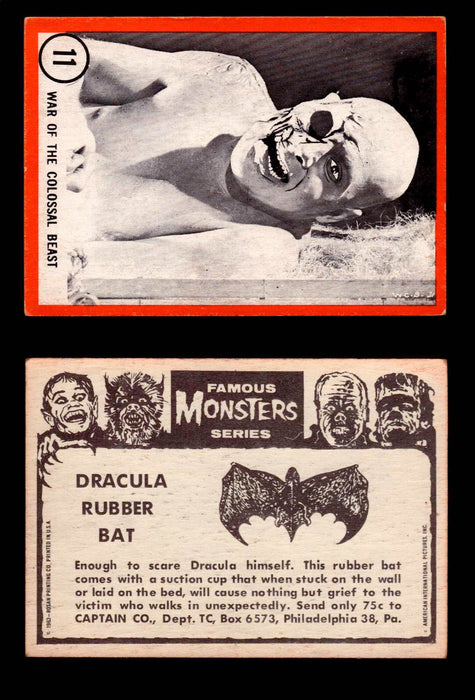 Famous Monsters 1963 Vintage Trading Cards You Pick Singles #1-64 #11  - TvMovieCards.com