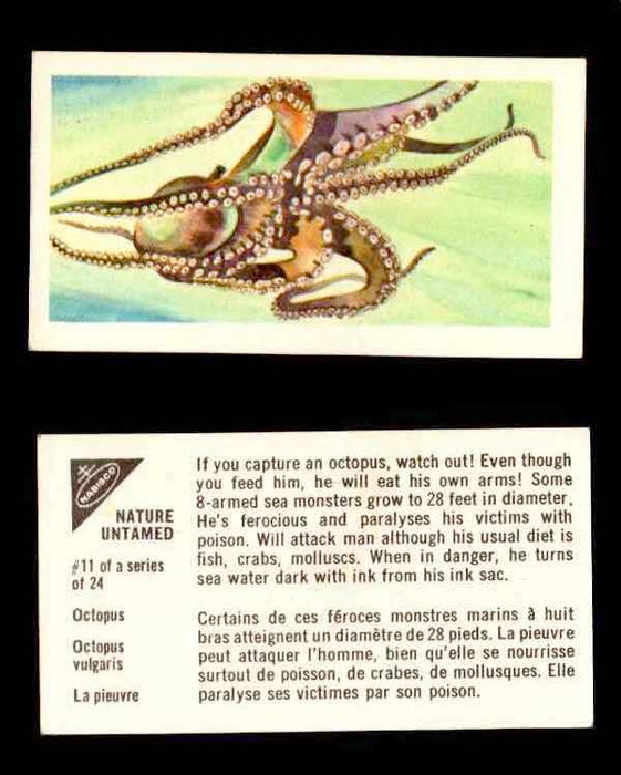 Nature Untamed Nabisco Vintage Trading Cards You Pick Singles #1-24 #11 Octopus  - TvMovieCards.com