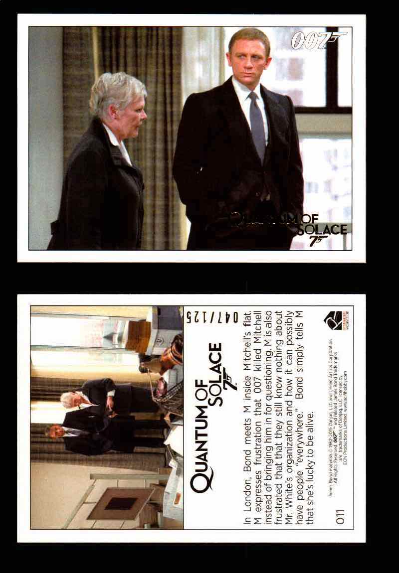 James Bond Archives Quantum of Solace Gold Parallel You Pick Single Cards #1-90 #11  - TvMovieCards.com