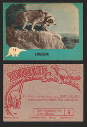 1961 Dinosaur Series Vintage Trading Card You Pick Singles #1-80 Nu Card 11	Smilodon  - TvMovieCards.com