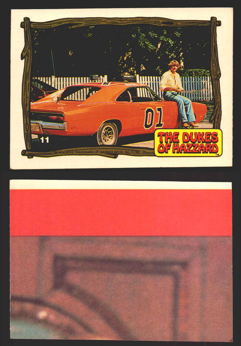 1983 Dukes of Hazzard Vintage Trading Cards You Pick Singles #1-#44 Donruss 11B   Bo sitting on General Lee  - TvMovieCards.com