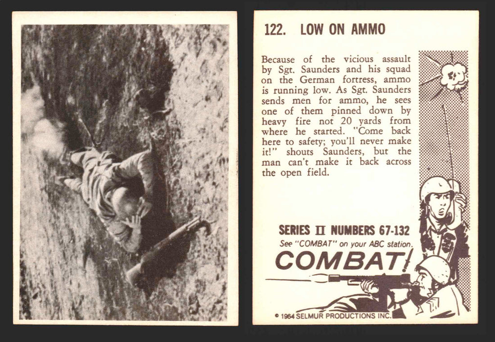 1964 Combat Series II Donruss Selmur Vintage Card You Pick Singles #67-132 122   Low on Ammo  - TvMovieCards.com