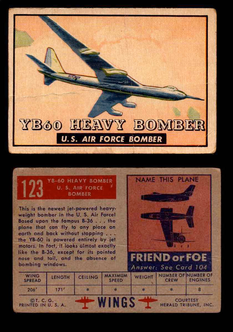 1953 Wings Topps TCG Vintage Trading Cards You Pick Singles #101-200 #123  - TvMovieCards.com
