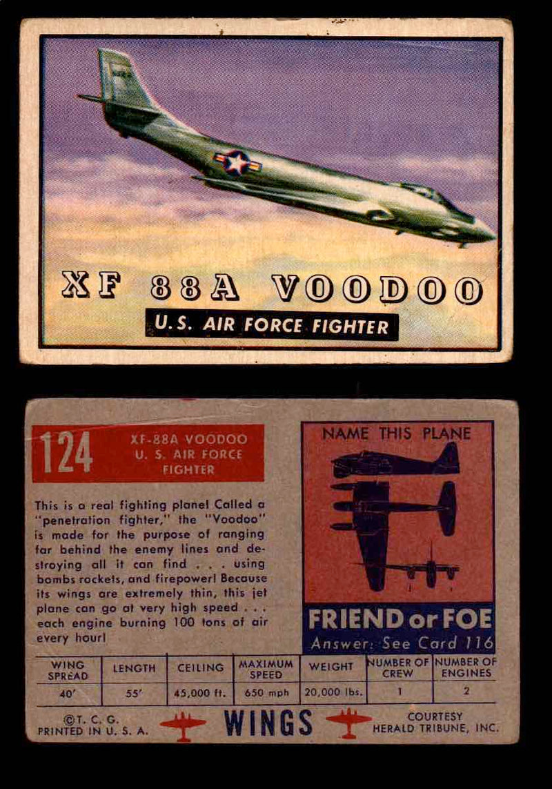 1953 Wings Topps TCG Vintage Trading Cards You Pick Singles #101-200 #124  - TvMovieCards.com