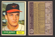 1961 Topps Baseball Trading Card You Pick Singles #100-#199 VG/EX #	125 Steve Barber - Baltimore Orioles  - TvMovieCards.com