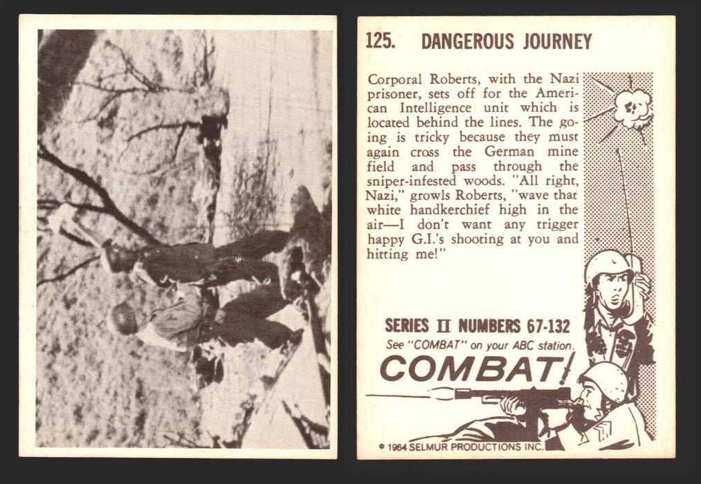 1964 Combat Series II Donruss Selmur Vintage Card You Pick Singles #67-132 125   Dangerous Journey  - TvMovieCards.com