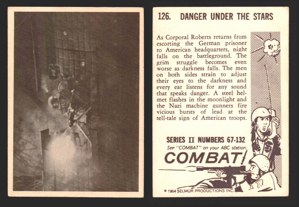 1964 Combat Series II Donruss Selmur Vintage Card You Pick Singles #67-132 126   Danger Under the Stars  - TvMovieCards.com
