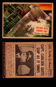 1954 Scoop Newspaper Series 2 Topps Vintage Trading Cards U Pick Singles #78-156 126   Carlsen Quits Sinking Ship  - TvMovieCards.com