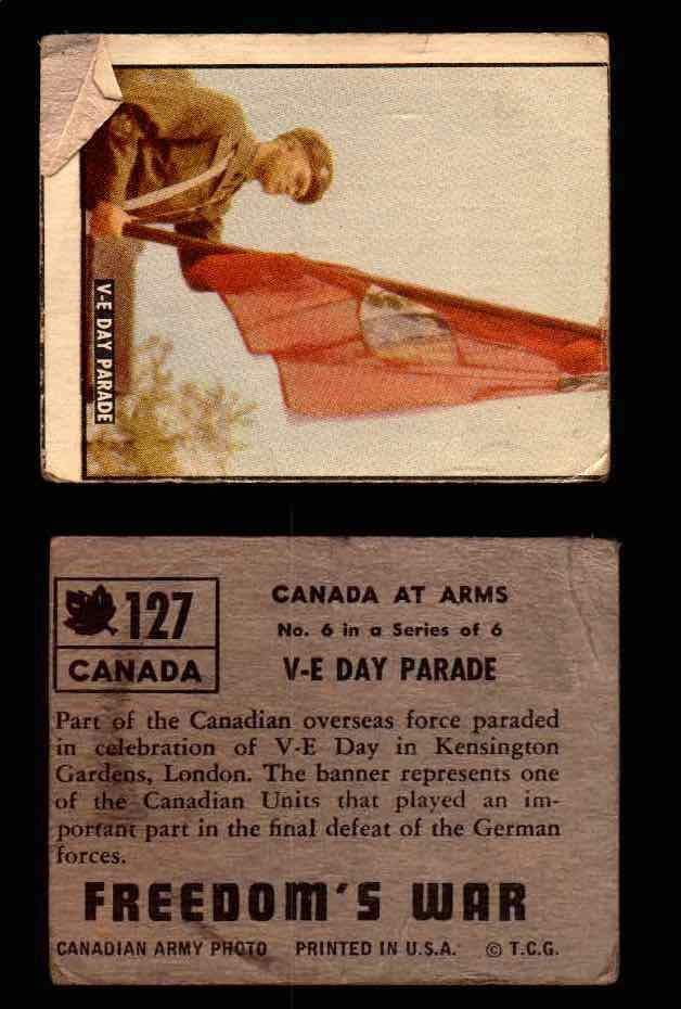 1950 Freedom's War Korea Topps Vintage Trading Cards You Pick Singles #101-203 #127  - TvMovieCards.com