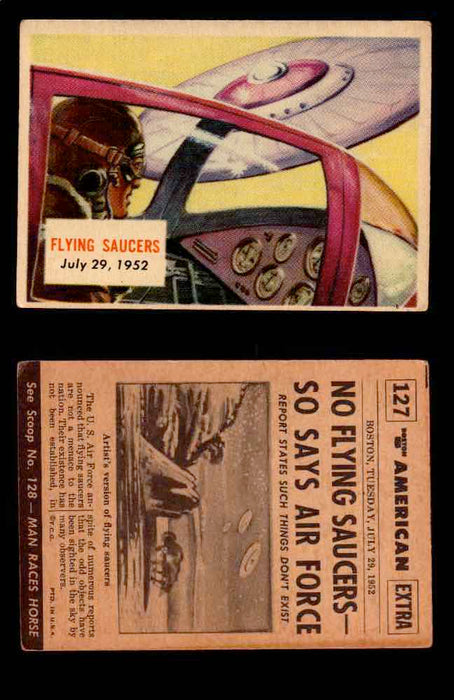 1954 Scoop Newspaper Series 2 Topps Vintage Trading Cards U Pick Singles #78-156 127   Flying Saucers  - TvMovieCards.com