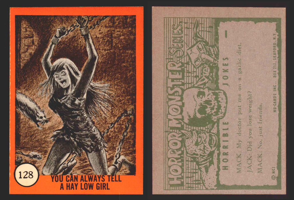 1961 Horror Monsters Series 2 Orange You Pick Trading Card Singles 67-146 NuCard #	128   You Can Always Tell a Hay Low Girl  - TvMovieCards.com