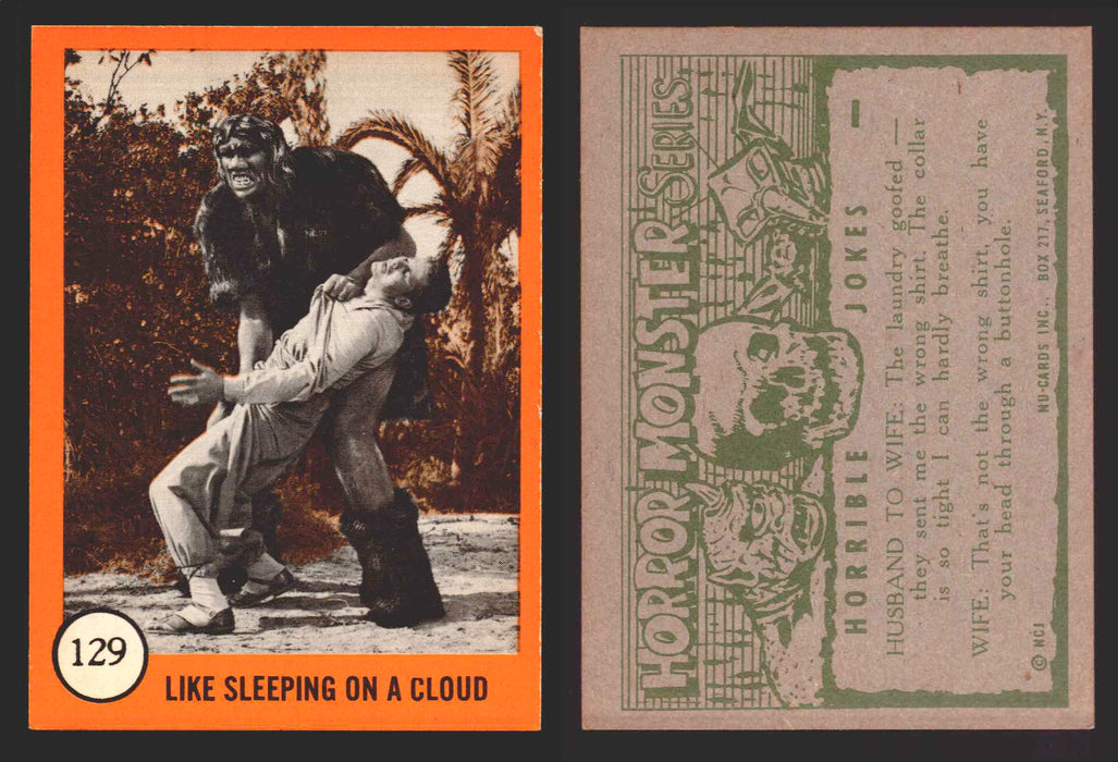 1961 Horror Monsters Series 2 Orange You Pick Trading Card Singles 67-146 NuCard #	129   Like Sleeping on a Cloud  - TvMovieCards.com