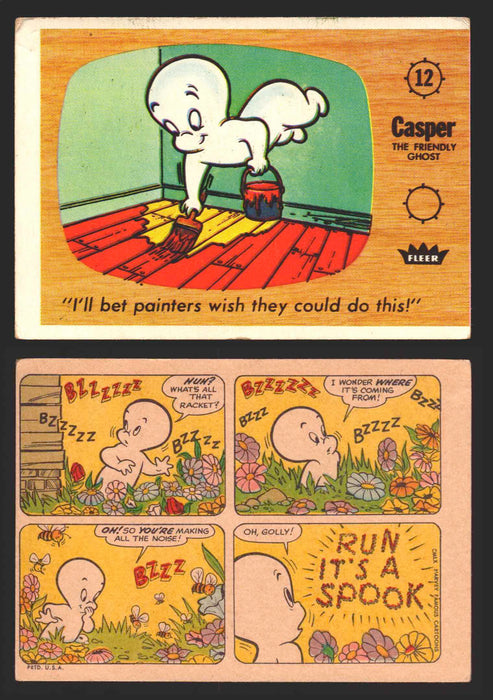 1960 Casper The Ghost Fleer Vintage Trading Card You Pick Singles #1-#66 12   "I'll bet painters wish they could do this!"  - TvMovieCards.com