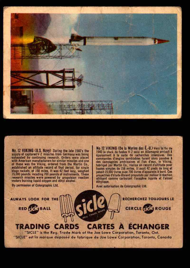 1959 Sicle Aircraft & Missile Canadian Vintage Trading Card U Pick Singles #1-25 #12 Viking  - TvMovieCards.com