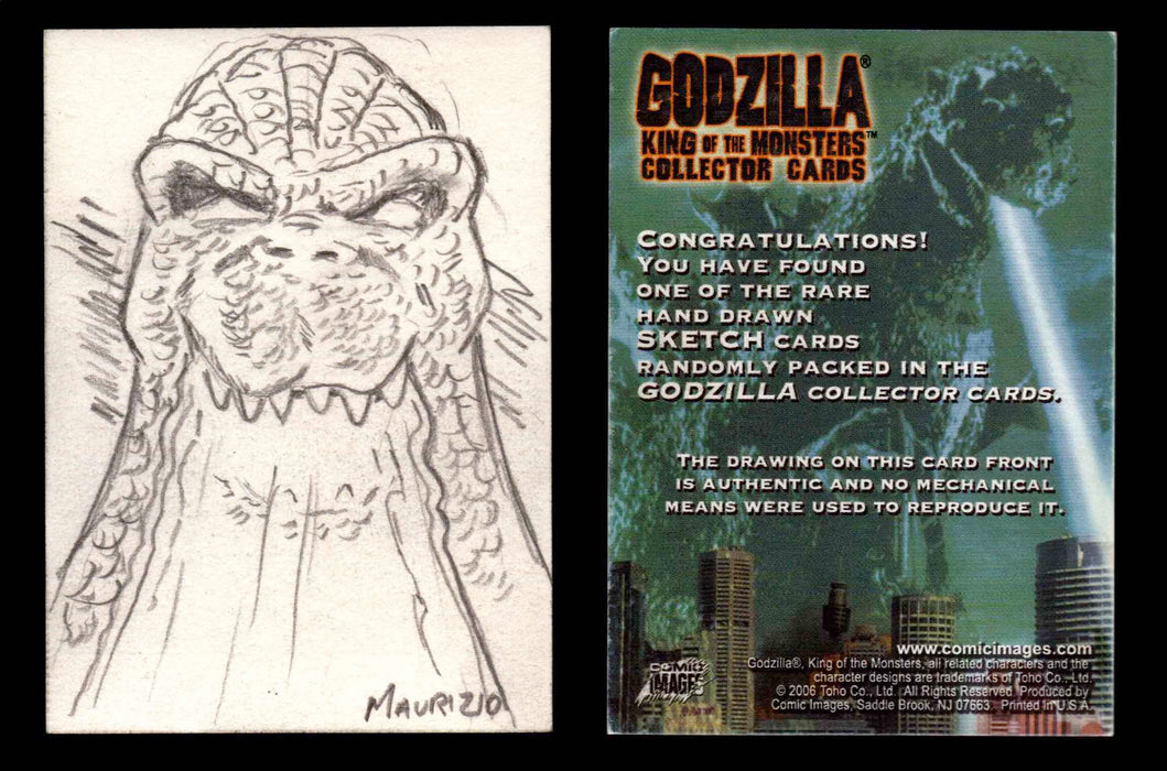 GODZILLA: KING OF THE MONSTERS Artist Sketch Trading Card You Pick Singles #12 Godzilla by Maurizio  - TvMovieCards.com