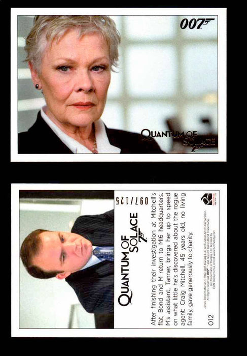 James Bond Archives Quantum of Solace Gold Parallel You Pick Single Cards #1-90 #12  - TvMovieCards.com