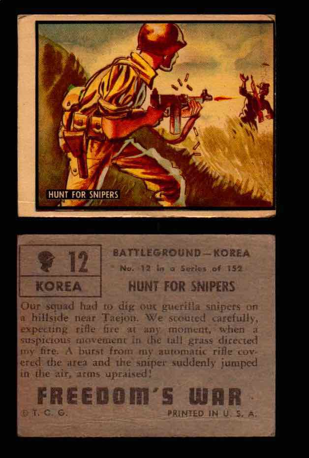 1950 Freedom's War Korea Topps Vintage Trading Cards You Pick Singles #1-100 #12  - TvMovieCards.com