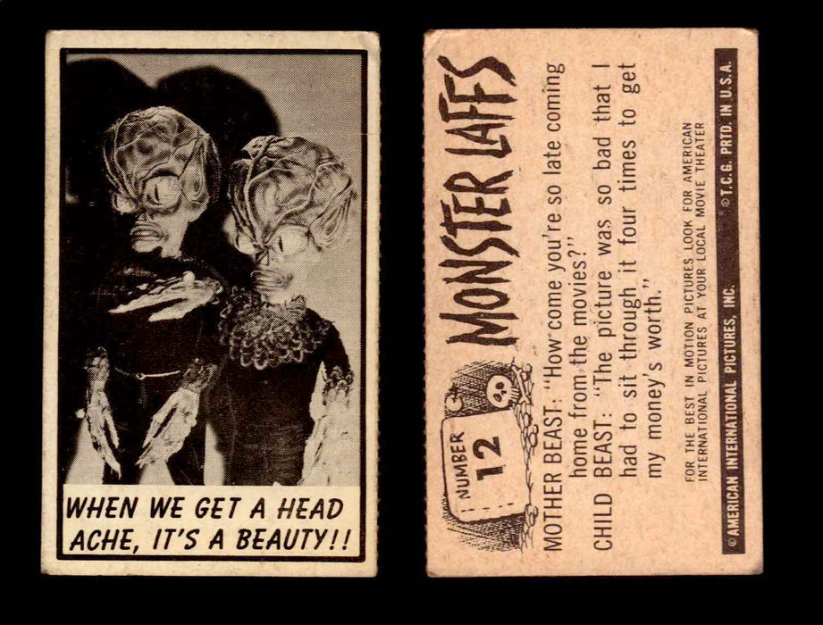1966 Monster Laffs Midgee Vintage Trading Card You Pick Singles #1-108 Horror #12  - TvMovieCards.com