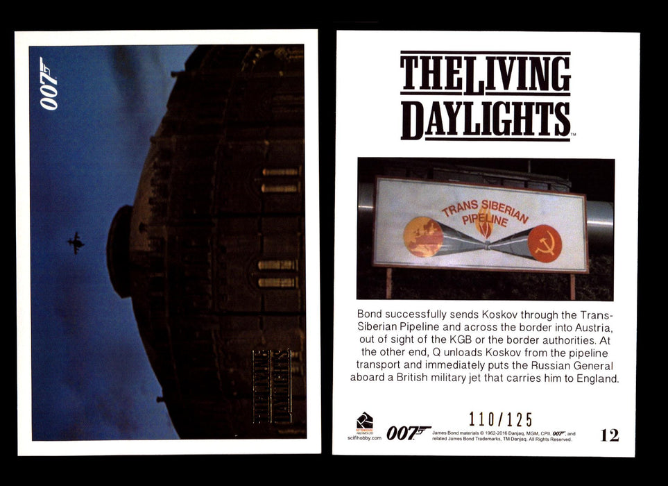 James Bond Archives The Living Daylights Gold Parallel Card You Pick Single 1-55 #12  - TvMovieCards.com