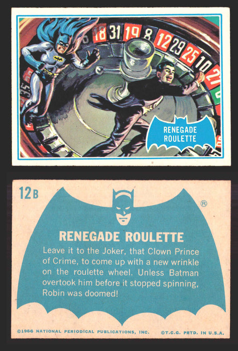 1966 Batman Puzzle B (Blue Bat) Vintage Trading Card You Pick Singles #1B-44B #12  - TvMovieCards.com