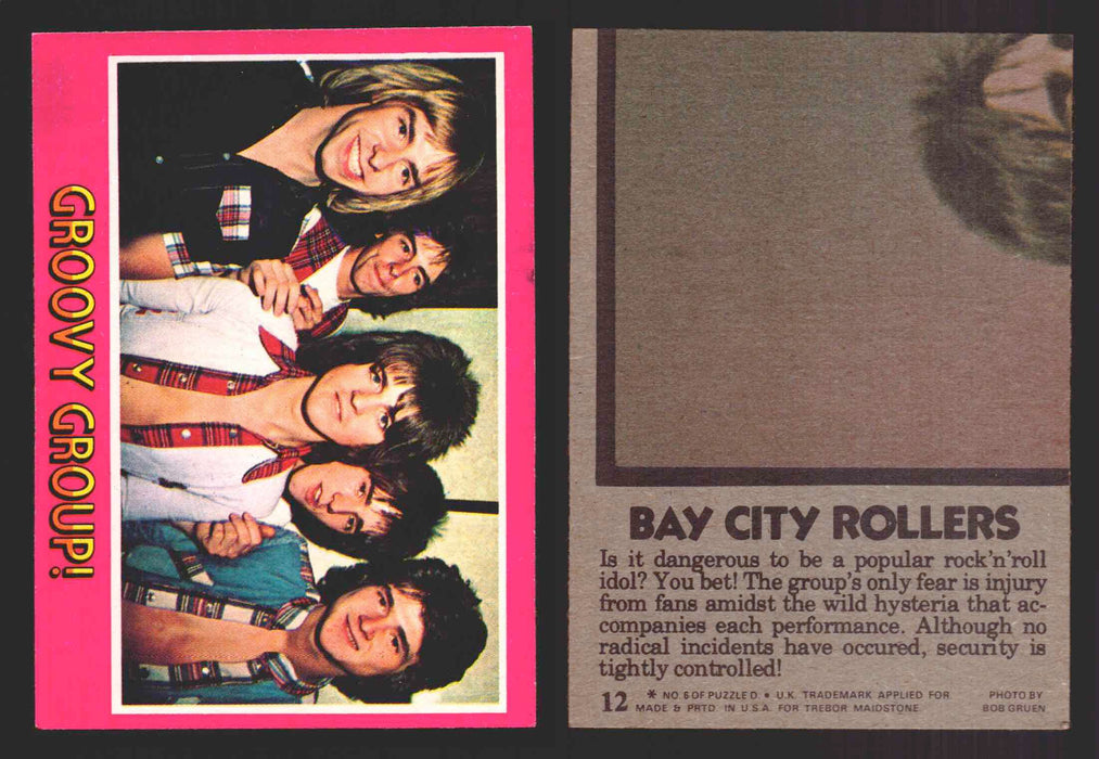 1975 Bay City Rollers Vintage Trading Cards You Pick Singles #1-66 Trebor 12   Groovy Group!  - TvMovieCards.com