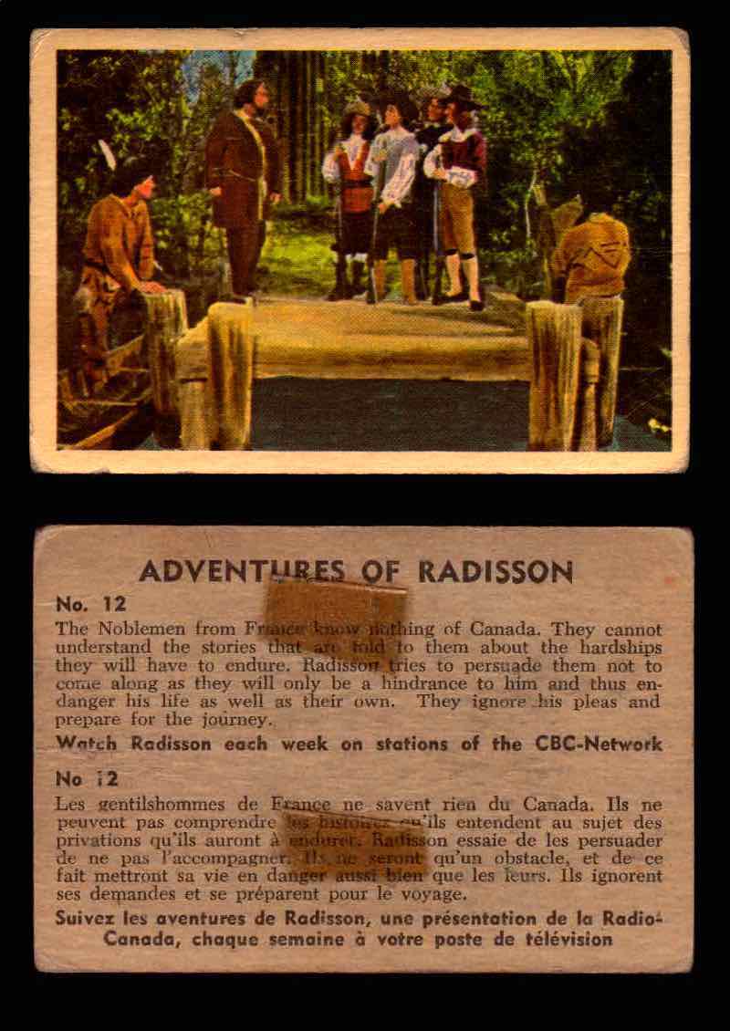 1957 Adventures of Radisson (Tomahawk) TV Vintage Card You Pick Singles #1-50 #12  - TvMovieCards.com