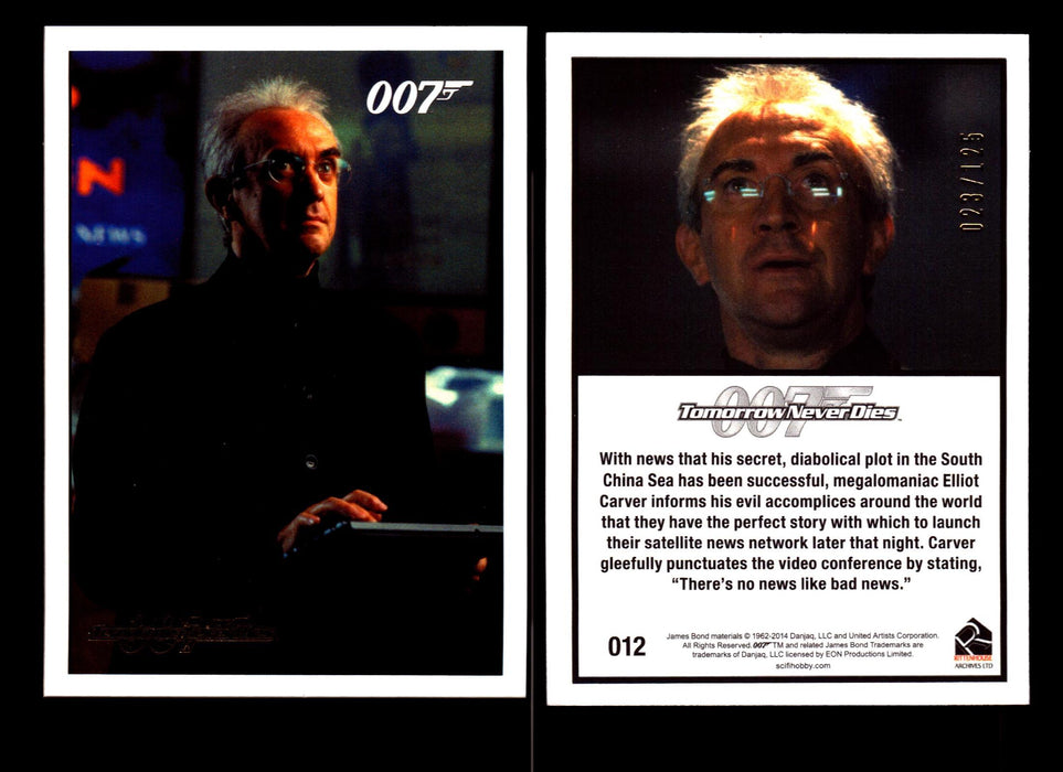 James Bond Archives 2014 Tomorrow Never Dies Gold Parallel Card You Pick Singles #12  - TvMovieCards.com