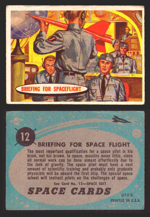 1957 Space Cards Topps Vintage Trading Cards #1-88 You Pick Singles 12   Briefing for Spaceflight  - TvMovieCards.com