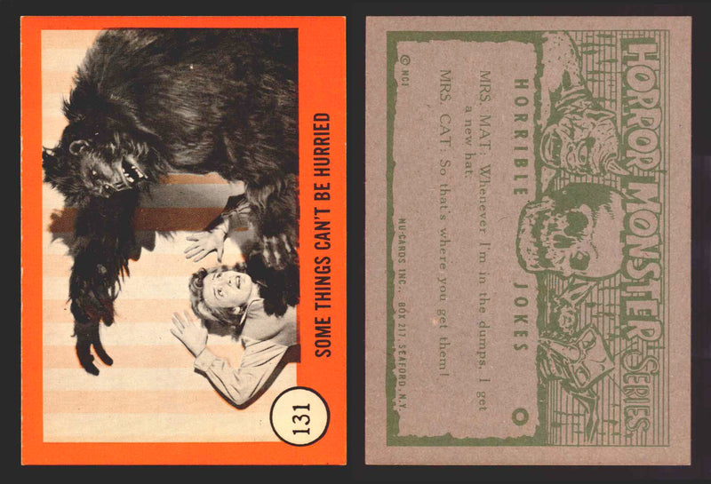 1961 Horror Monsters Series 2 Orange You Pick Trading Card Singles 67-146 NuCard #	131   Some Things Can't Be Hurried  - TvMovieCards.com