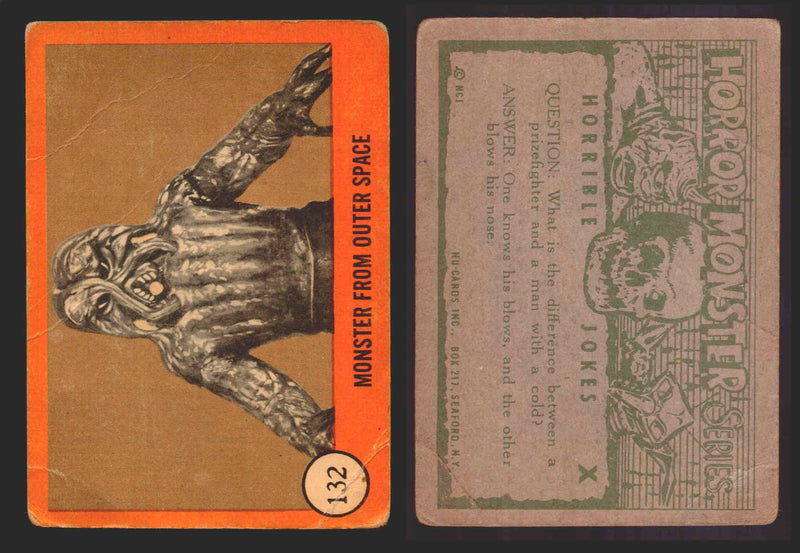 1961 Horror Monsters Series 2 Orange Trading Card You Pick Singles 67-146 NuCard 132   Monster from Outer Space  - TvMovieCards.com