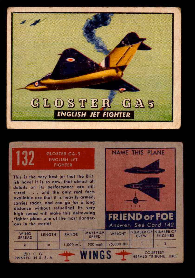 1953 Wings Topps TCG Vintage Trading Cards You Pick Singles #101-200 #132  - TvMovieCards.com