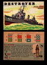Rails And Sails 1955 Topps Vintage Card You Pick Singles #1-190 #133 U.S. Destroyer  - TvMovieCards.com