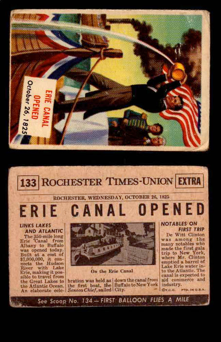 1954 Scoop Newspaper Series 2 Topps Vintage Trading Cards U Pick Singles #78-156 133   Erie Canal Opened  - TvMovieCards.com
