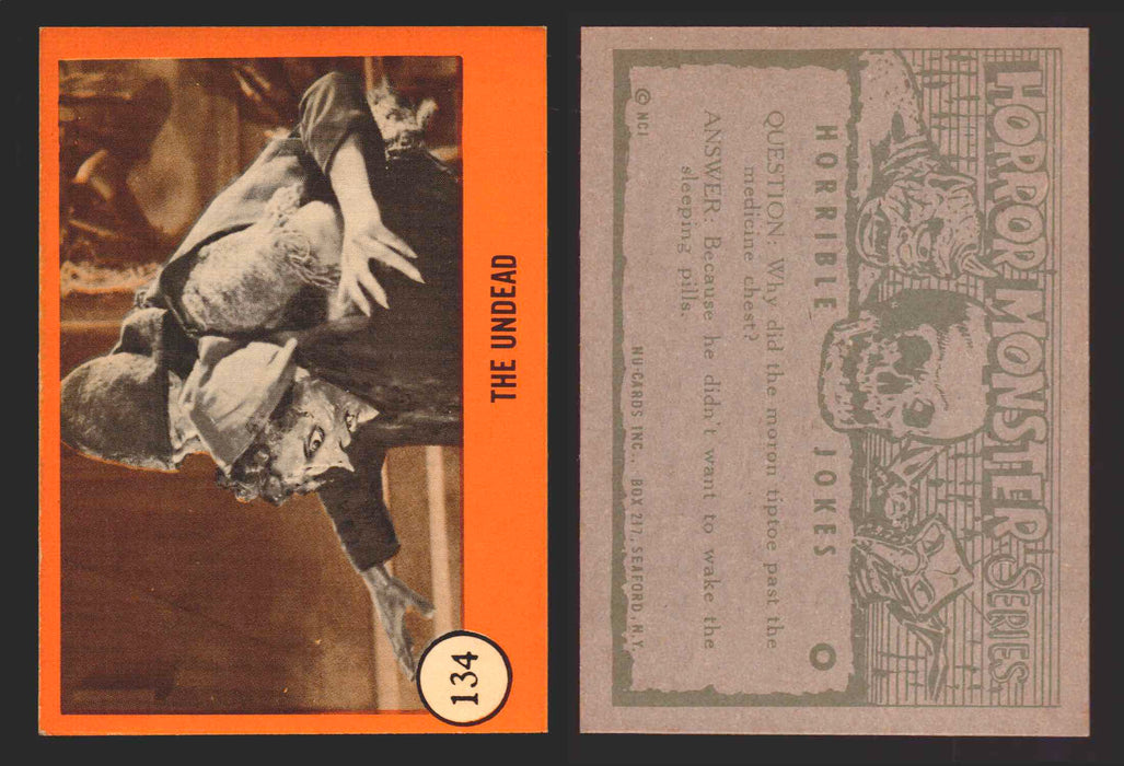 1961 Horror Monsters Series 2 Orange You Pick Trading Card Singles 67-146 NuCard #	134   The Undead  - TvMovieCards.com